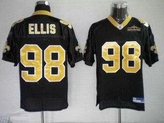 new orleans saints 98 sedrick ellis black champions patch