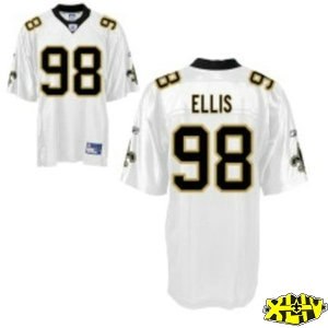 new orleans saints 98 sedrick ellis white golden