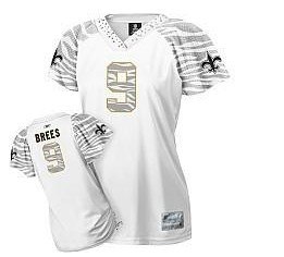 new orleans saints drew brees #9 women white jerseys