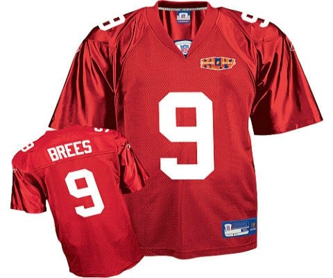 new orleans saints drew brees super bowl xliv red qb practice jersey