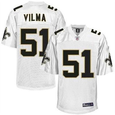new orleans saints jersey #51 jonathan vilma white color jersey