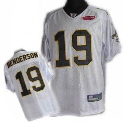 new orleans saints jersey super bowl xliv 19# henderson white jersey