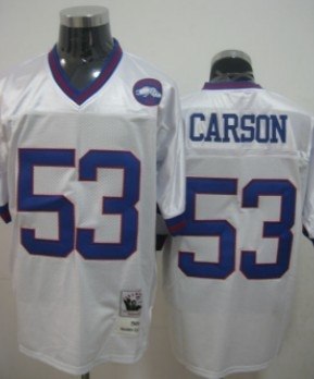new york giants #53 harry carson throwback white