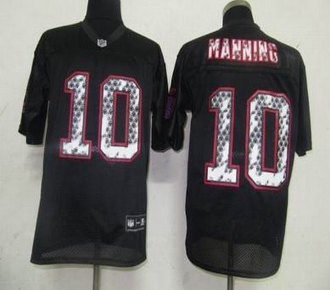 new york giants 10 eli manning black united sideline jerseys