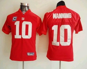 new york giants 10 eli manning red jerseys with c patch