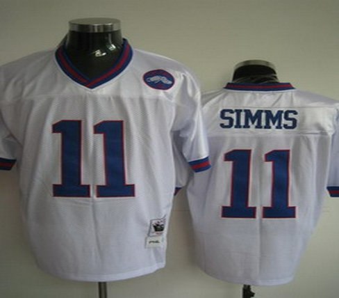 new york giants 11 phil simms white throwback jerseys