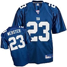 new york giants 23# corey webster blue jersey
