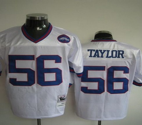 new york giants 56 lawrence taylor white throwback jerseys
