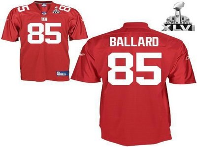 new york giants 85 jake ballard red 2012 super bowl xlvi jersey black (gym) patch