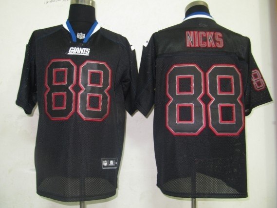 new york giants 88 nicks lights out black jersey