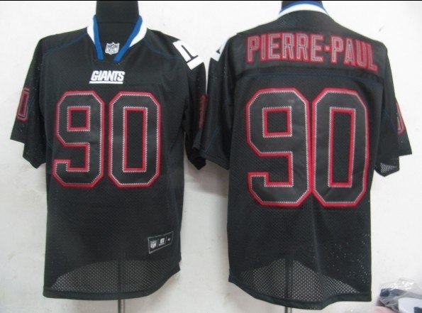 new york giants 90 pierre-paul lights out black jersey
