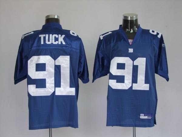new york giants 91 tuck blue jerseys