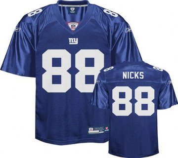 new york giants hakeem nicks blue #88 jersey