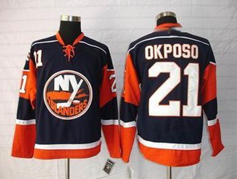 new york islanders 21 kyle okposo dark blue jersey