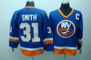 new york islanders 31 billy smith blue throwback ccm c patch