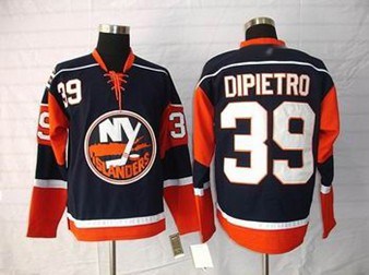 new york islanders 39 rick dipietro dark blue jersey