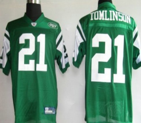 new york jets #21 tomlinson youth green jersey