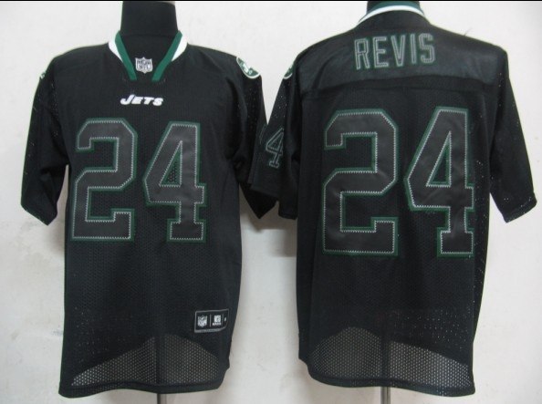new york jets 24 revis lights out black jerseys
