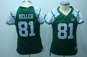 new york jets 81 keller green 2010 womens field flirt fashion jersey