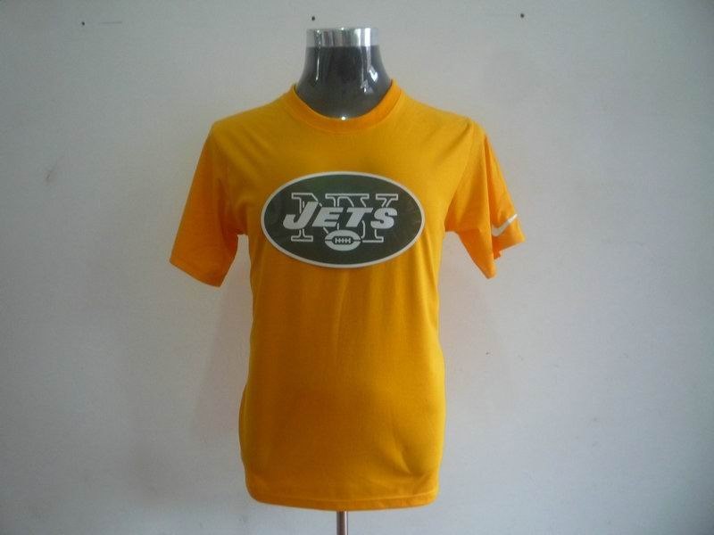 new york jets sideline legend authentic logo dri-fit t-shirt yellow