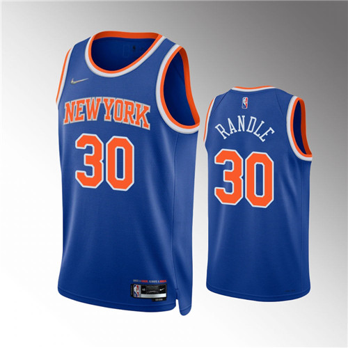 New York Knicks Julius Randle 2021-22 75th Anniversary Diamond Icon Blue stitched Jersey #30