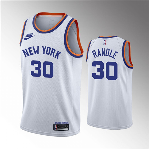 New York Knicks Julius Randle 2021-22 Classic Edition 75th Anniversary Year Zero White stitched Jersey #30