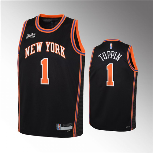 New York Knicks Obi Toppin 2021-22 City Edition NBA 75th Season stitched Jersey #1