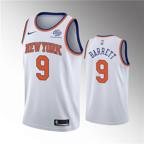 New York Knicks R.J. Barrett Associateion Edition White stitched Jersey #9