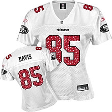 nfl 2011 new women jerseys san_francisco 49ers 85 vernon davis white jerseys