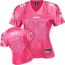 nfl 2011 new women jerseys san_francisco 49ers 85 vernon_davis pink jerseys