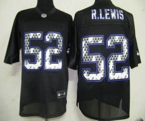 nfl baltimore ravens 52 r.lewis black united sideline jerseys