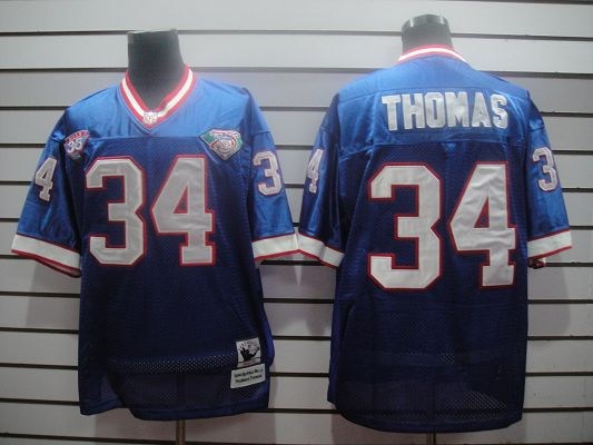 nfl buffalo bills 34 thomas throwback blue