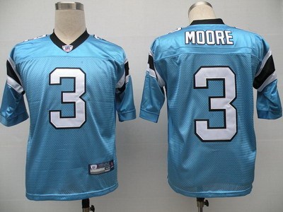 nfl carolina panthers #3 matt moore blue