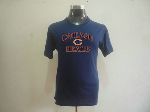 nfl chicago bears big & tall heart & soul t-shirt dark blue