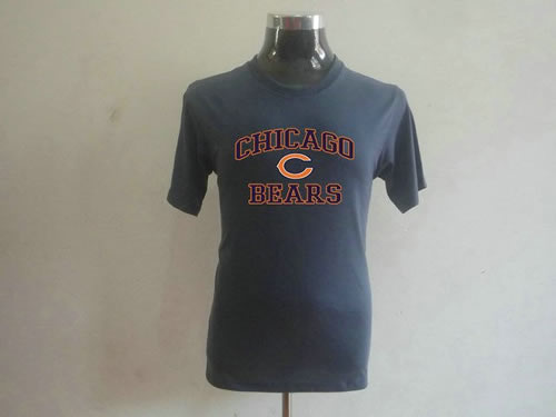 nfl chicago bears big & tall heart & soul t-shirt grey