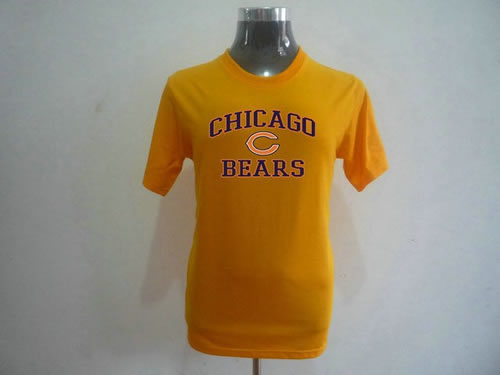 nfl chicago bears big & tall heart & soul t-shirt yellow