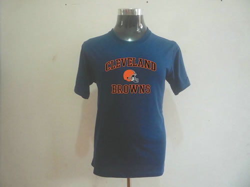 nfl cleveland browns big & tall heart & soul t-shirt dark blue