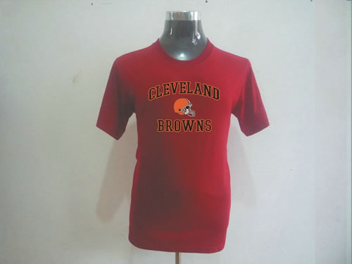 nfl cleveland browns big & tall heart & soul t-shirt red