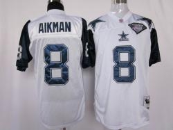 nfl dallas cowboys #8 aikman white jerseys