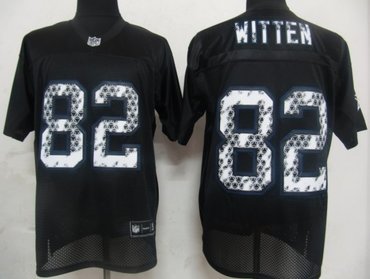 nfl dallas cowboys 82 witten black united sideline jersey
