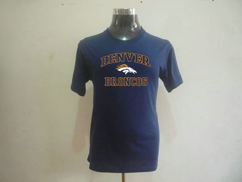 nfl denver broncos big & tall heart & soul t-shirt dark blue