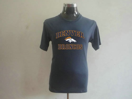 nfl denver broncos big & tall heart & soul t-shirt grey