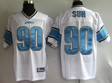 nfl detroit lions 90 ndamukong suh white jersey