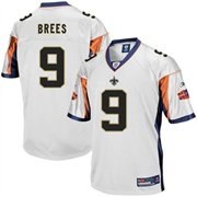 nfl equipment new orleans saints #9 drew brees white super bowl xliv bound fashion football jersey