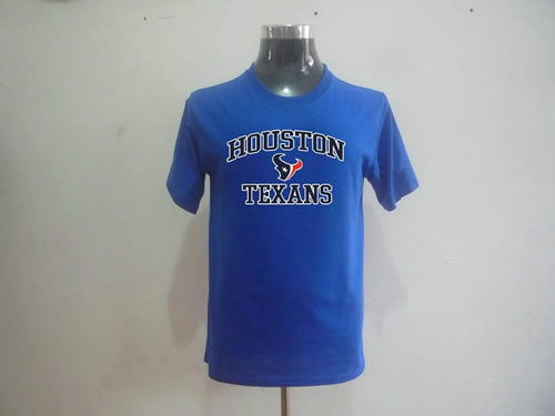 nfl houston texans big & tall heart & soul t-shirt blue