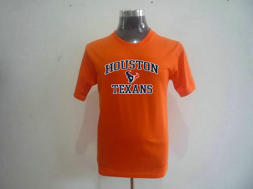 nfl houston texans big & tall heart & soul t-shirt orange
