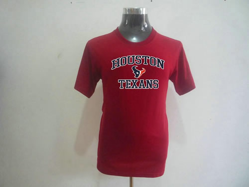 nfl houston texans big & tall heart & soul t-shirt red