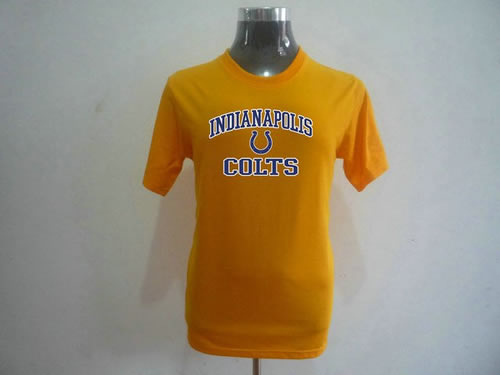 nfl indianapolis colts big & tall heart & soul t-shirt yellow
