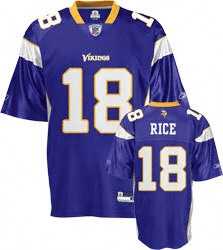 nfl jersey sidney rice jersey purple 18 minnesota vikings jersey