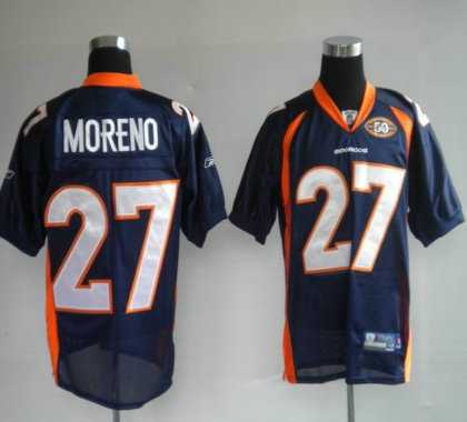 nfl jerseys denver broncos 27 knowshon moreno blue 50th anniversary